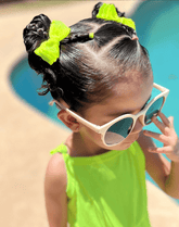 Neon Glow Bow Clips